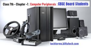 Read more about the article Class 7th: Chapter 1: Computer Peripherals